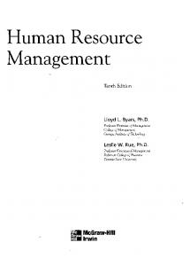 Human Resource Management