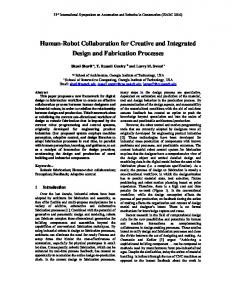 Human-Robot Collaboration for Creative and Integrated ... - IAARC