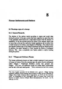 Human Settlements and Shelters