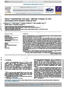 Human T-lymphotropic virus type 1 infection is ...