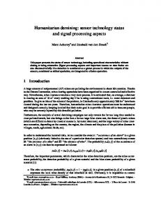 Humanitarian demining: sensor technology status