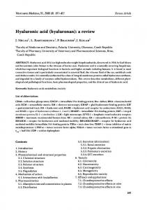 Hyaluronic acid (hyaluronan): a review