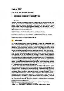 Hybrid ASP - DROPS - Schloss Dagstuhl