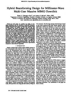 Hybrid beamforming design for millimeter-wave multi-user massive