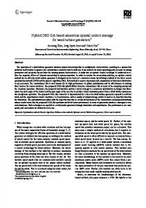 Hybrid DSO-GA-based sensorless optimal control strategy for wind ...