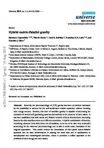 Hybrid metric-Palatini gravity - arXiv