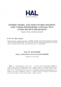 Hybrid model and structured sparsity for under-determined ... - Hal