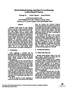 Hybrid Multipath Routing Algorithms for Load Balancing ... - IEEE Xplore