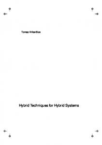 Hybrid Techniques For Hybrid Systems