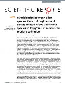 Hybridization between alien species Rumex ... - Semantic Scholar