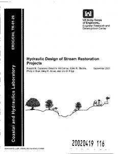 Hydraulic Design of Stream Restoration Projects - Defense Technical ...