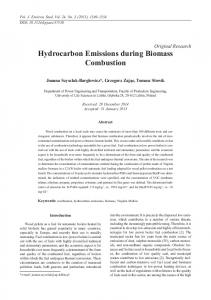 Hydrocarbon Emissions during Biomass Combustion