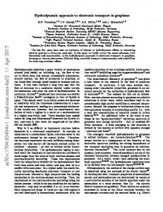 Hydrodynamic approach to electronic transport in graphene