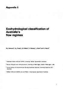 Hydroecological classification of Australia's rivers