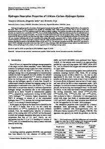 Hydrogen Desorption Properties of Lithium--Carbon--Hydrogen System