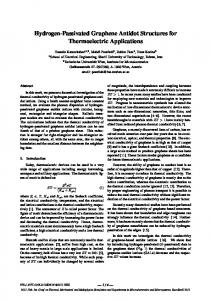 Hydrogen-Passivated Graphene Antidot Structures for