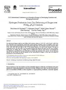 Hydrogen Production from Dry-Reforming of Biogas over Pt ... - Core