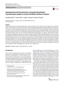 Hydrogeochemical characteristics and spatial