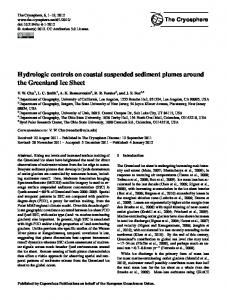 Hydrologic controls on coastal suspended sediment ... - The Cryosphere