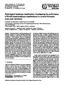 Hydrological landscape classification