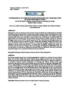 Hydrological Pattern of Pahang River Basin and their Relation to ...