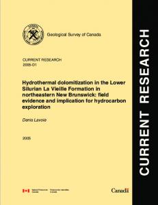 Hydrothermal dolomitization in the Lower Silurian La Vieille Formation ...