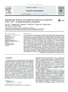 Hydrothermal synthesis and multicolor luminescence