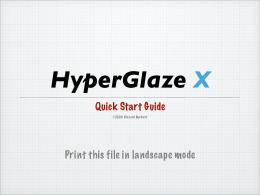 HyperGlaze X QuickStart document