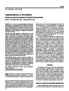 Hyperkalemia in the Elderly - NCBI