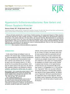 Hyperostotic Esthesioneuroblastoma: Rare ... - KoreaMed Synapse