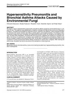 Hypersensitivity Pneumonitis and Bronchial Asthma Attacks ... - Core