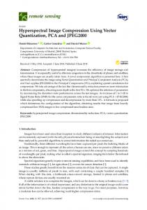 Hyperspectral Image Compression Using Vector Quantization ... - MDPI