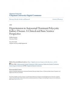 Hypertension in Autosomal Dominant Polycystic Kidney Disease: A ...