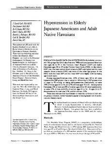 Hypertension in Elderly - NCBI