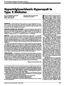 Hypertriglyceridemic HyperapoB in Type 2 Diabetes - Diabetes Care