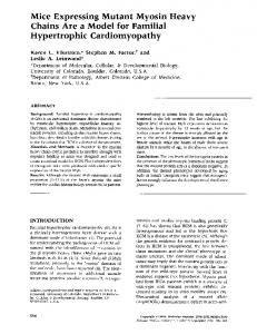 Hypertrophic Cardiomyopathy - NCBI - NIH