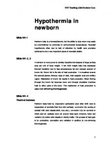 Hypothermia in Newborn