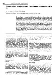 Hypoxia-induced tetraploidisation of a diploid human ... - Europe PMC