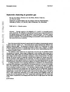 Hysteretic clustering in granular gas