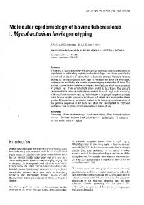 I. Mycobacterium bovis genotyping