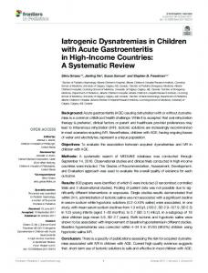 Iatrogenic Dysnatremias in Children with Acute ... - Semantic Scholar