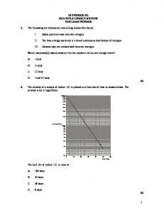 IB PHYSICS HL MULTIPLE CHOICE REVIEW ... - wsscience