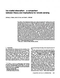 Ice-crystal absorption: a comparison between theory ... - OSA Publishing