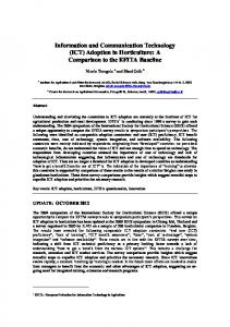 (ICT) Adoption in Horticulture