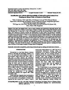 Identification and Antimicrobial Susceptibility of ... - Maxwell Science