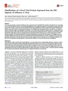 Identification of a Novel Viral Protein Expressed ... - Journal of Virology