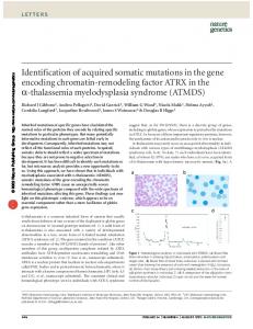 Identification of acquired somatic mutations in the gene encoding ...