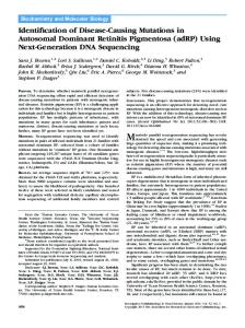 Identification of Disease-Causing Mutations in Autosomal Dominant ...