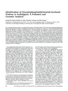 Identification of Glycosylphosphatidylinositol ... - Plant Physiology