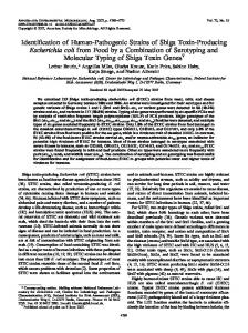 Identification of Human-Pathogenic Strains of Shiga Toxin-Producing ...